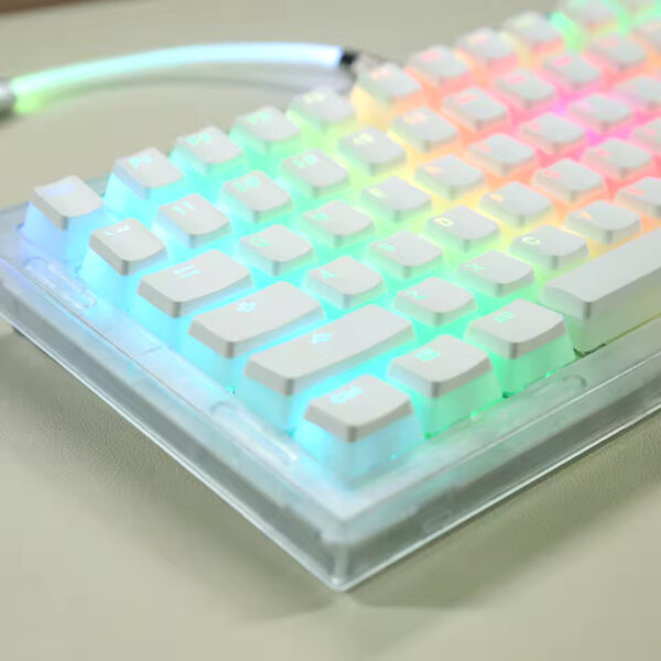 104 Keys Pudding Keycap Set – OEM Profile ABS PBT Double Shot for MX Switch Mechanical Keyboards | RGB Backlit Compatibility - Image 2