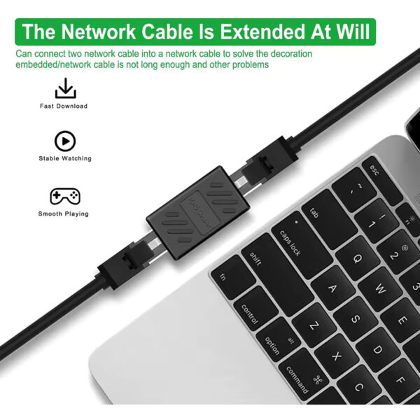 Ethernet Cable Extender – RJ45 Cat 5/6/6a Coupler Connector | Female to Female Extender for Seamless Network Connection - Image 3